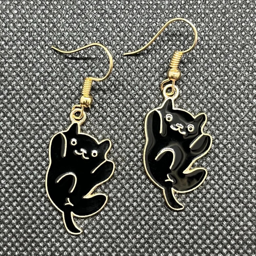 Kitty Cat Earrings | Handmade - Picture 4 of 6
